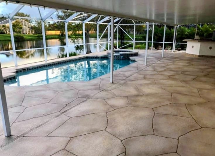 Decorative Concrete Floor for Pool Areas #1971